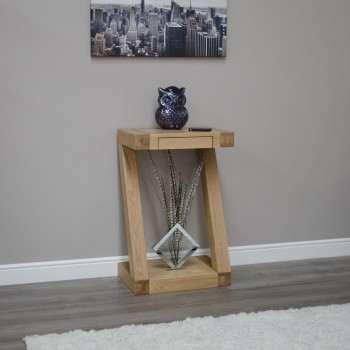 Z Oak Designer Small Console Table