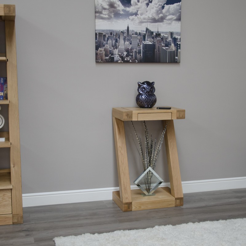 Z Oak Designer Small Console Table