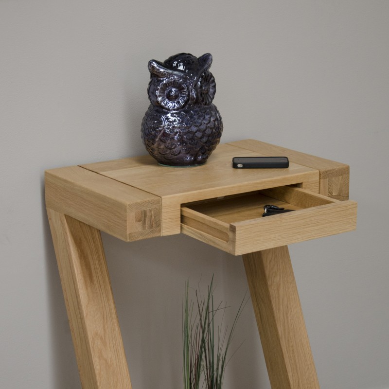 Z Oak Designer Small Console Table