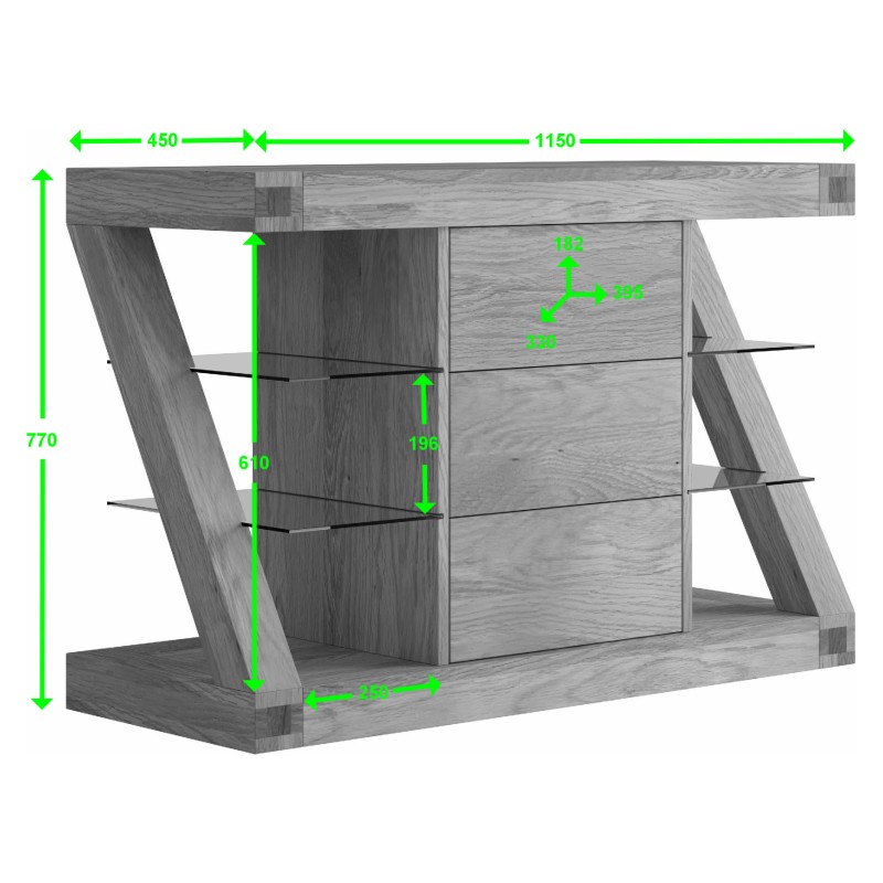 Z Oak Designer Small Sideboard