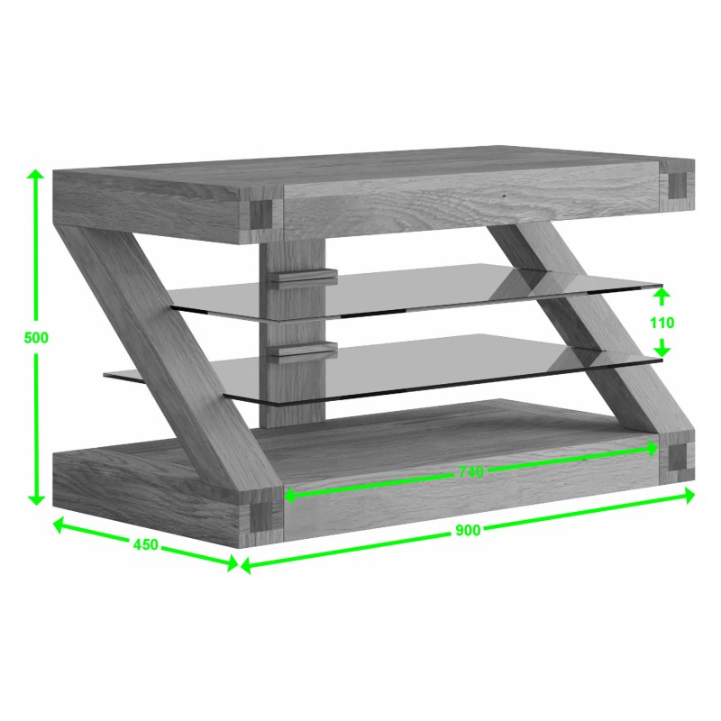 Z Oak Designer TV Unit