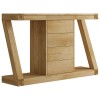 Z Oak Designer Wide Drawer Hall Console Table