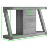 Z Oak Designer Wide Drawer Hall Console Table