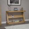 Z Oak Designer Wide Shelf Hall Console Table