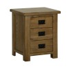 Devonshire Rustic Oak 3 Drawer Bedside