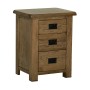 Devonshire Rustic Oak 3 Drawer High Bedside