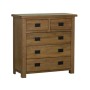 Devonshire Rustic Oak 2 over 3 chest 