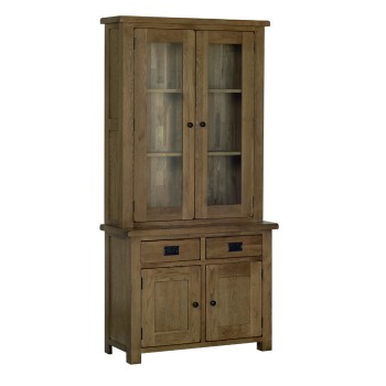 Devonshire Rustic Oak Standard Glazed Dresser