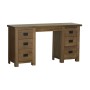 Devonshire Rustic Oak Double Pedestal Dressing Table