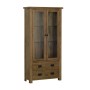 Devonshire Rustic Oak Glass Display Cabinet