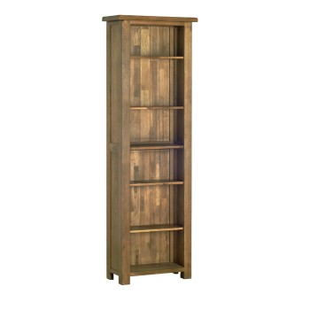 Devonshire Rustic Oak Large Narrow Bookcase