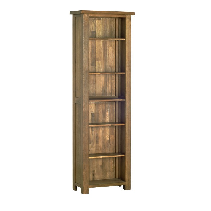 Devonshire Rustic Oak Large Narrow Bookcase