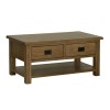 Devonshire Rustic Oak 2 Drawer Coffee Table