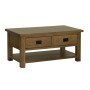 Devonshire Rustic Oak 2 Drawer Coffee Table