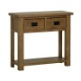 Devonshire Rustic Oak 2 Drawer Console Table