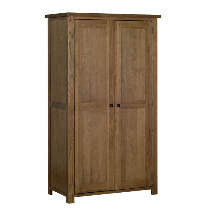 Devonshire Rustic Oak Double Wardrobe