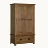 Devonshire Rustic Oak 1 Drawer Double Wardrobe