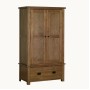 Devonshire Rustic Oak 1 Drawer Double Wardrobe