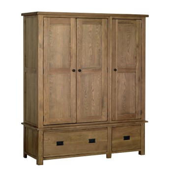Devonshire Rustic Oak Triple Wardrobe