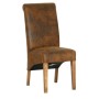 Devonshire Rustic Oak Bison Fabric Dining Chair