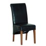 Devonshire Rustic Oak Black Faux Leather Chair