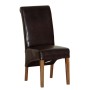 Devonshire Rustic Oak Brown Faux Leather Chair