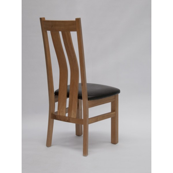 Maria Oak Leather Dining Chair