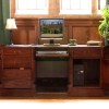 La Roque Mahogany Twin Pedestal Computer Desk 