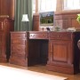La Roque Mahogany Twin Pedestal Computer Desk 
