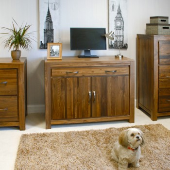 Mayan Walnut Hidden Home Office