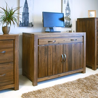 Mayan Walnut Hidden Home Office