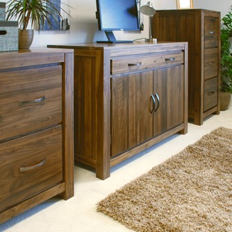 Mayan Walnut Hidden Home Office