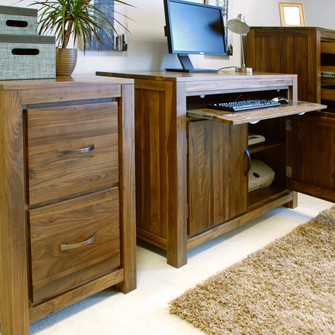 Mayan Walnut Hidden Home Office