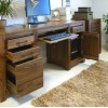 Mayan Walnut Twin Pedestal Computer Desk