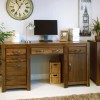 Mayan Walnut Twin Pedestal Computer Desk