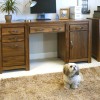 Mayan Walnut Twin Pedestal Computer Desk