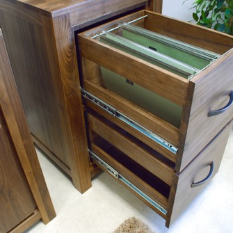 Mayan Walnut Two Drawer Filing Cabinet