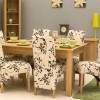 Mobel Oak Upholstered Dining Chair Pair