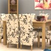 Mobel Oak Upholstered Dining Chair Pair