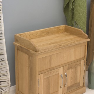 Mobel Oak Hidden Shoe Storage Bench