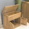 Mobel Oak Hidden Shoe Storage Bench
