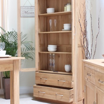 Mobel Oak Large Glazed Display Cabinet