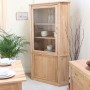 Mobel Oak Large Corner Display Cabinet