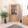 Mobel Oak Large Corner Display Cabinet