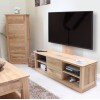 Mobel Oak Mounted Widescreen Television Cabinet 