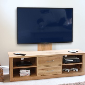Mobel Oak Mounted Widescreen Television Cabinet 