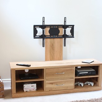 Mobel Oak Mounted Widescreen Television Cabinet 