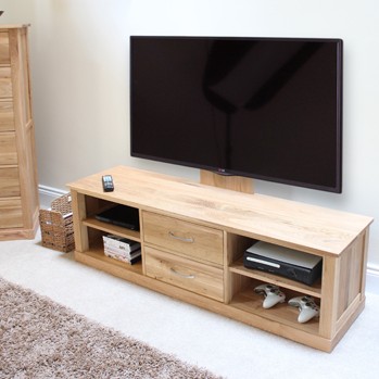 Mobel Oak Mounted Widescreen Television Cabinet 