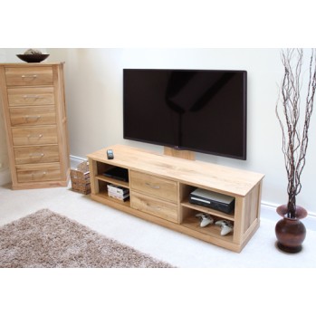 Mobel Oak Mounted Widescreen Television Cabinet 