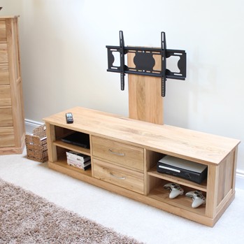 Mobel Oak Mounted Widescreen Television Cabinet 